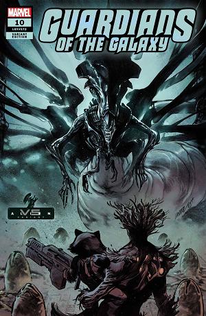Guardians Of The Galaxy #10 LARRAZ MARVEL VS ALIEN cover