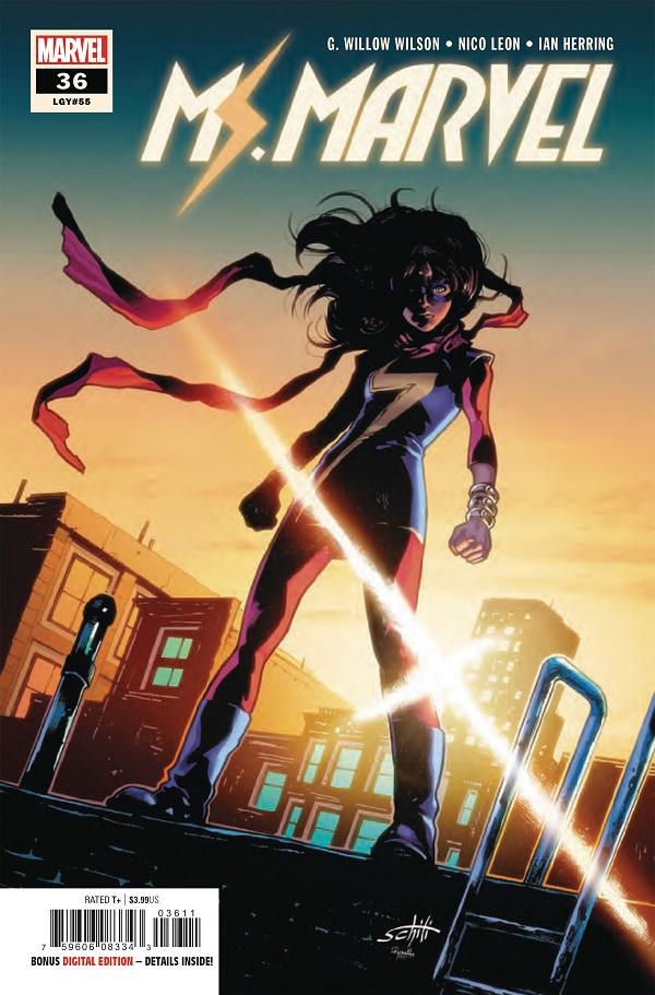 Ms Marvel #36 cover by Valerio Schiti