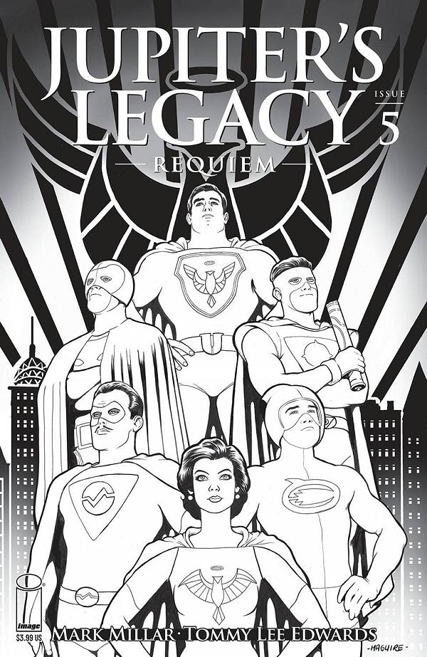 Jupiters Legacy Requiem #5 CVR C MAGUIRE B&W (MR) cover