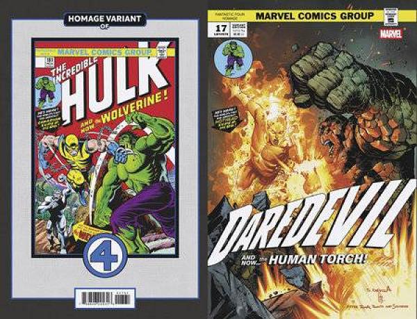 Daredevil #17 SERGIO DAVILA FANTASTIC FOUR HOMAGE cover