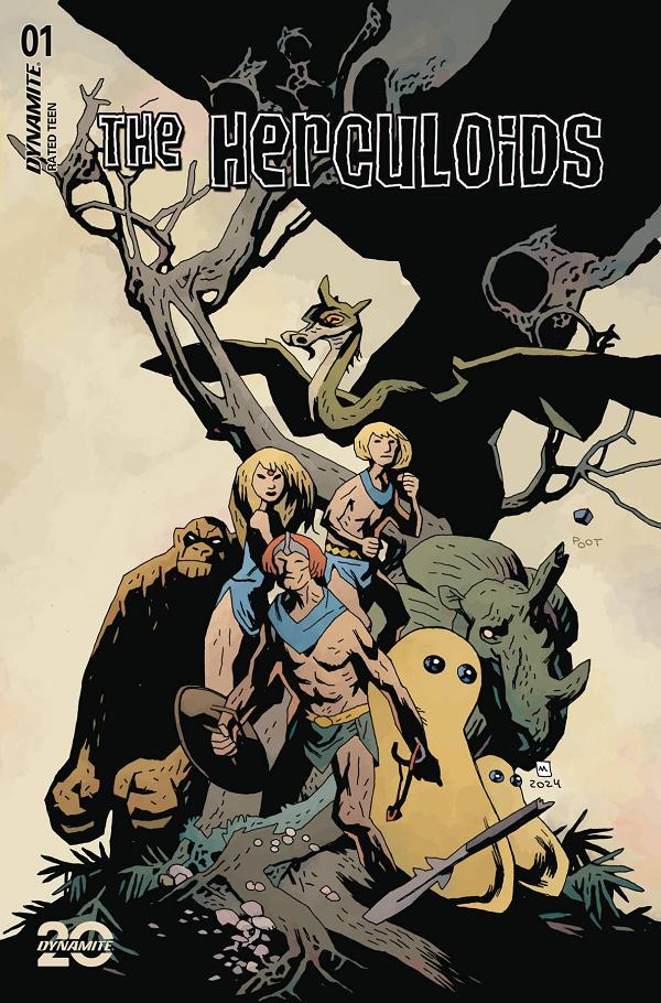 Herculoids #1 variant cover by Mike Mignola