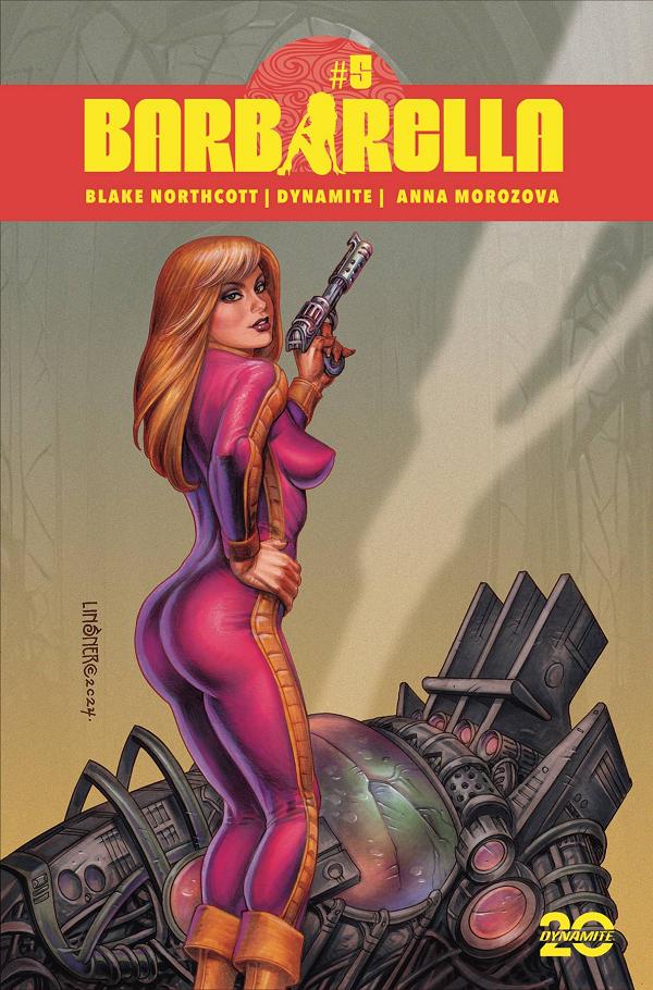 Barbarella #5 cover by Joseph Michael Linsner