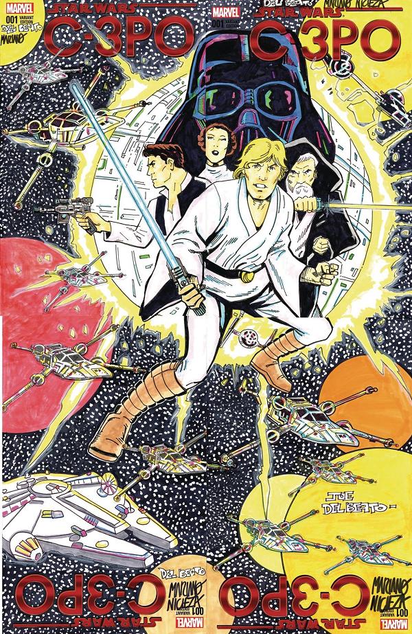 Df Marvel Connecting Set Sgn & Remarked Star Wars #1 cover