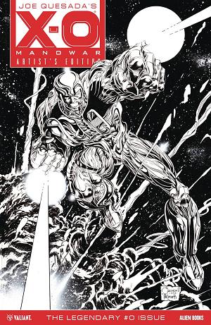 X-O Manowar #0 CVR B QUESADA & PALMIOTTI B&W cover