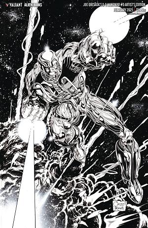 X-O Manowar #0 CVR D QUESADA & PALMIOTTI B&W VIRGIN cover