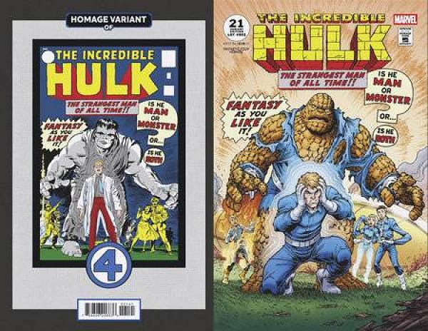 Incredible Hulk #21 TODD NAUCK FANTASTIC FOUR HOMAGE cover