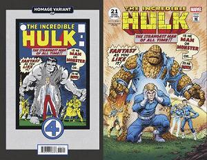 Incredible Hulk #21 TODD NAUCK FANTASTIC FOUR HOMAGE cover