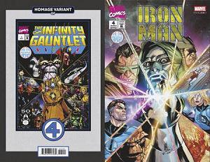 Iron Man #4 STEFANO CASELLI FANTASTIC FOUR HOMAGE cover