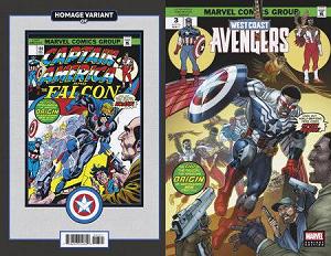 West Coast Avengers #3 CAPTAIN AMERICA SAM WILSON HOMAGE cover