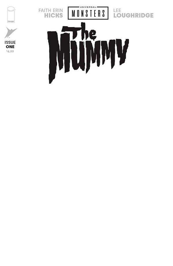 Universal Monsters Mummy #1 CVR H BLANK SKETCH CVR cover