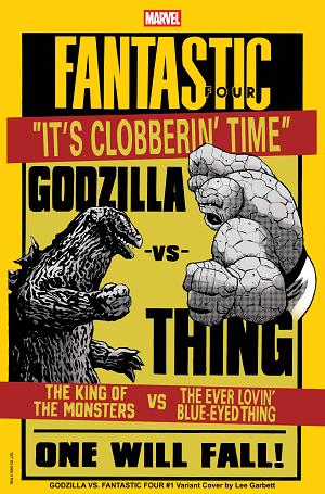 Godzilla Vs Fantastic Four #1 LEE GARBETT VERSUS cover