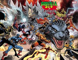 Godzilla Vs Fantastic Four #1 LEINIL YU WRAPAROUND cover
