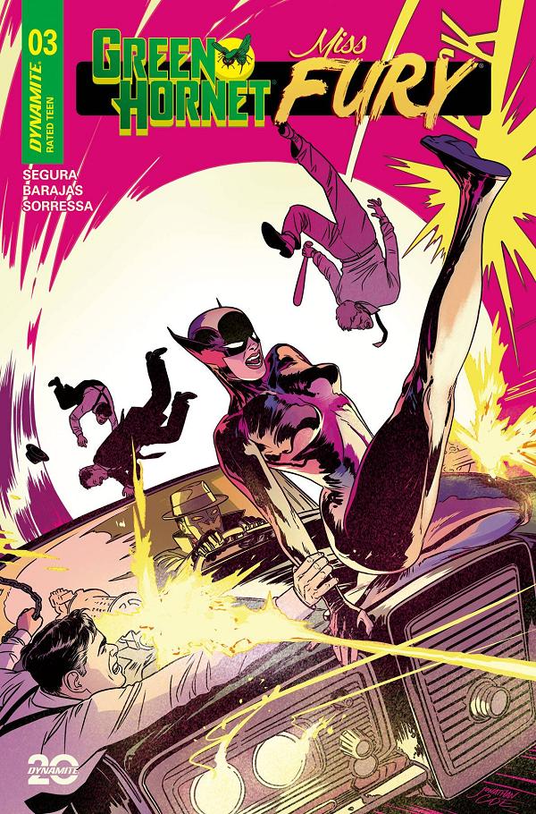 Green Hornet Miss Fury #3 variant cover by Jonathan Case