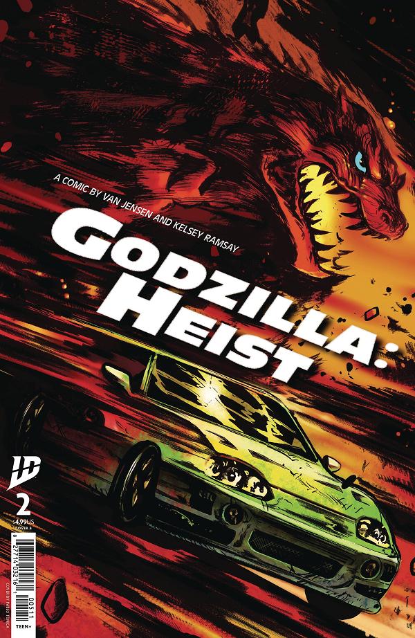 Godzilla Heist #2 variant cover by Pablo Tunica