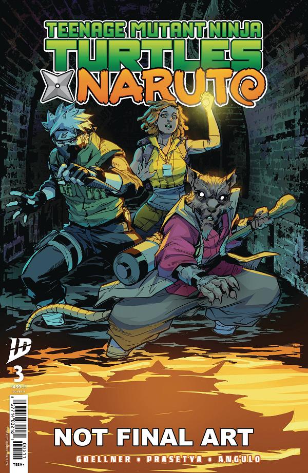 Teenage Mutant Ninja Turtles X Naruto #3 variant cover by Hendry Prasetya