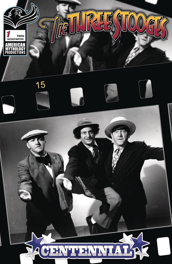 Three Stooges Centennial #1 variant cover by Photo