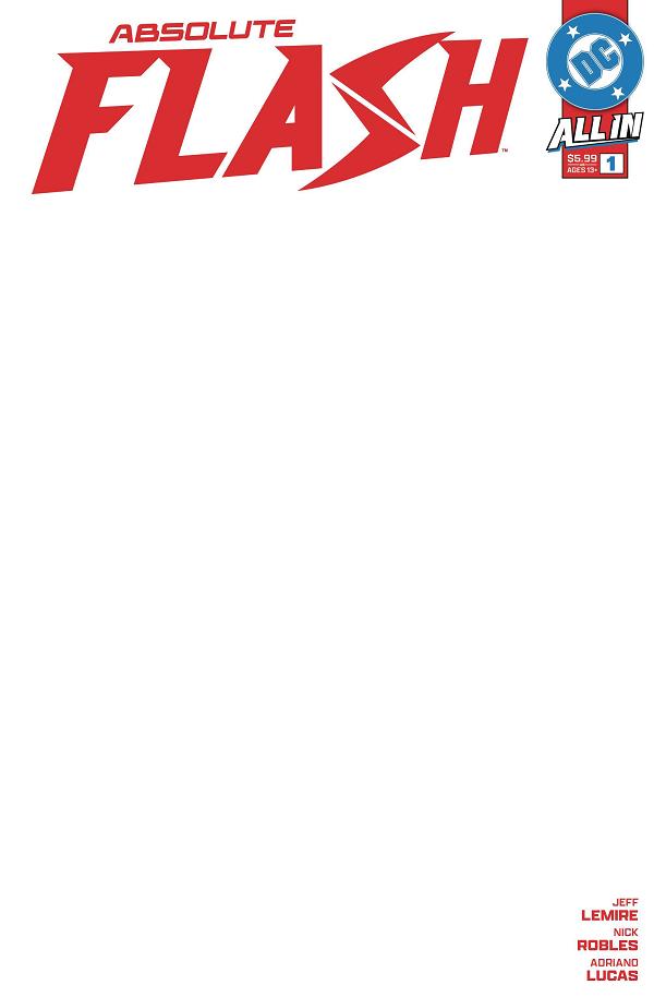 Absolute Flash #1 CVR H BLANK CSV cover