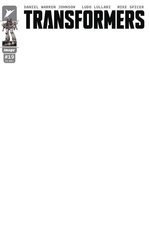 Transformers #19 CVR G BLANK SKETCH CVR cover