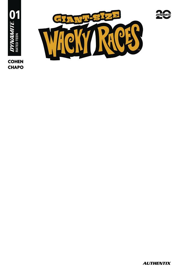 Giant-Sized Wacky Races #1 CVR D BLANK AUTHENTIX cover