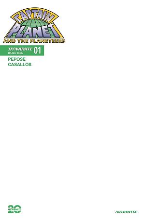 Captain Planet #1 CVR G BLANK AUTHENTIX cover