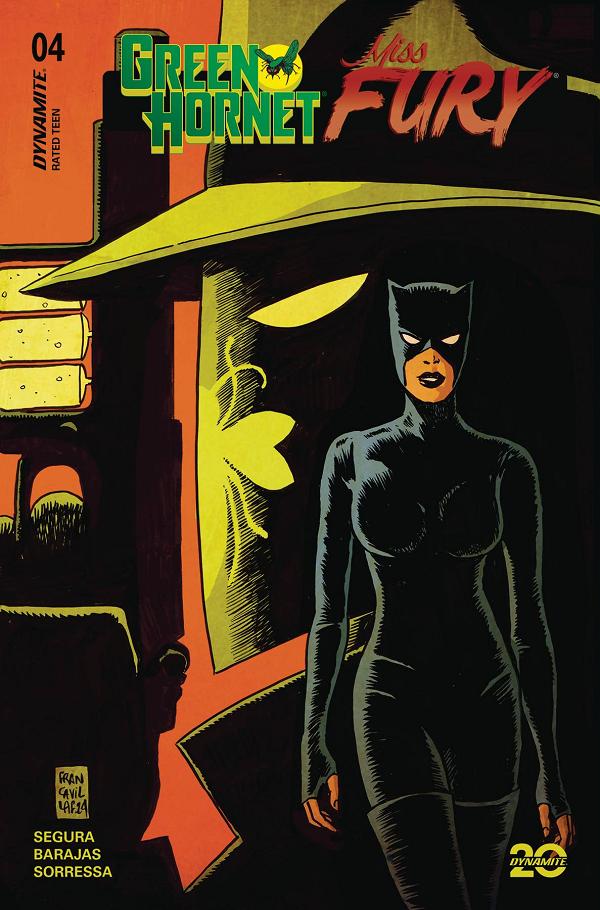 Green Hornet Miss Fury #4 cover by Francesco Francavilla