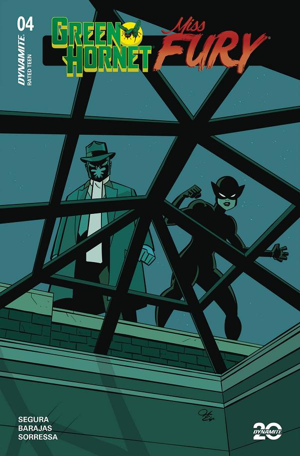 Green Hornet Miss Fury #4 variant cover by Jacob Edgar