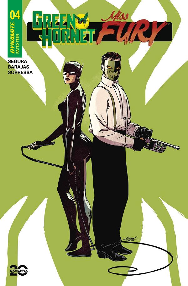 Green Hornet Miss Fury #4 variant cover by Jonathan Case