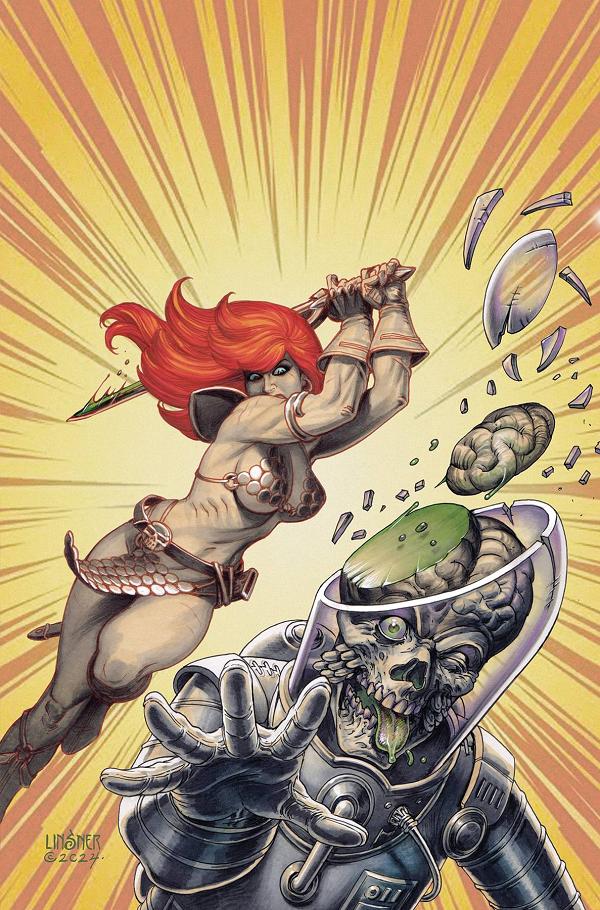 Red Sonja Attacks Mars #2 CVR D LINSNER LTD VIRGIN cover