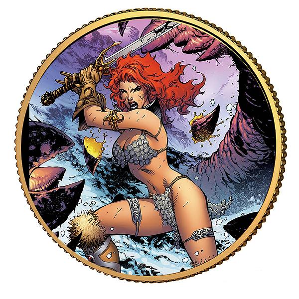 Red Sonja Gold Coll Coin #1 cover by Jim Lee
