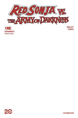Red Sonja Vs Aod #1 CVR G BLANK AUTHENTIX cover