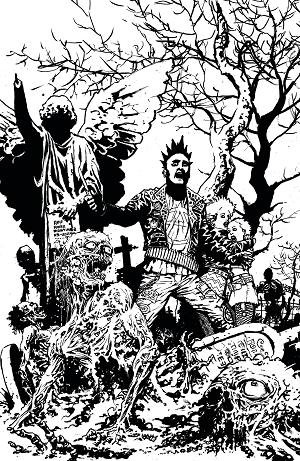 Return Of The Living Dead #4 CVR E B&W MARTINEZ LTD ED cover