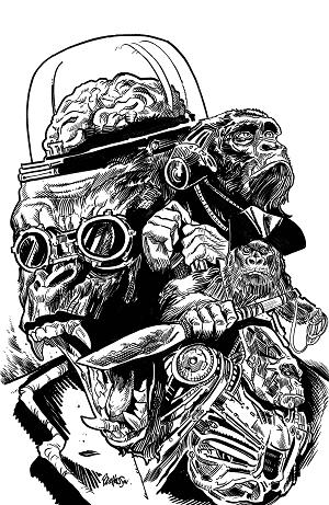 Legion Of Exceptional Gorilla Men #1 CVR D B&W VIRGIN LTD (O cover