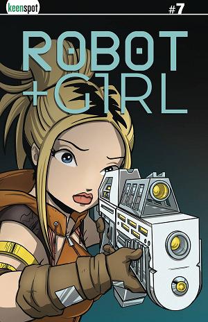 Robot + Girl #7 CVR B MIKE WHITE HOLOFOIL cover