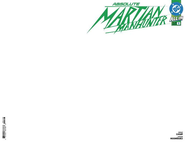 Absolute Martian Manhunter #1 CVR H BLANK CSV cover