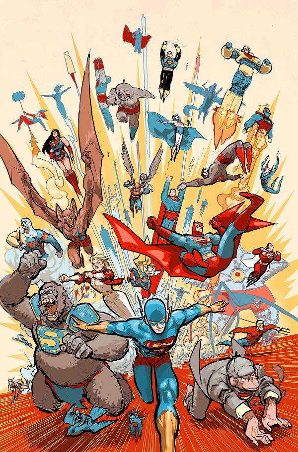 Superman #26 CVR E CVR E RILEY ROSSMO SUPERSMASH-UP CARD STOCK cover