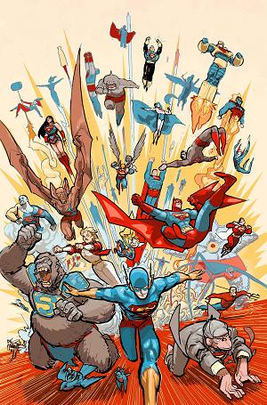 Superman #26 CVR E CVR E RILEY ROSSMO SUPERSMASH-UP CARD STOCK cover