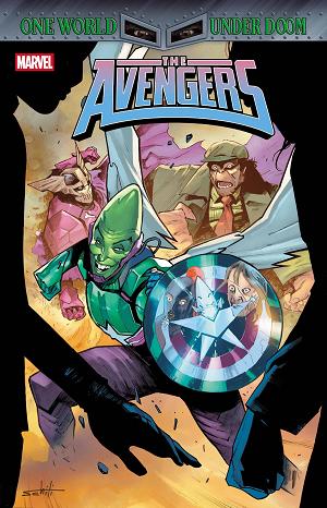 Avengers #26 VALERIO SCHITI IMPOSSIBLE MAN POP-UP cover