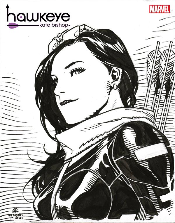Hawkeye Kate Bishop #3 (OF 5) CHEUNG HEADSHOT SKETCH cover