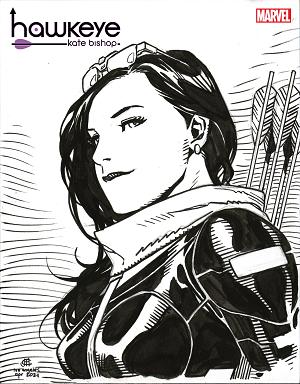 Hawkeye Kate Bishop #3 (OF 5) CHEUNG HEADSHOT SKETCH cover