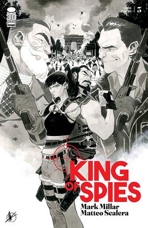 King Of Spies #3 CVR B SCALERA B&W (MR) cover