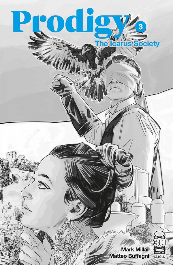 Prodigy Icarus Society #3 CVR B BUFFAGNI B&W (MR) cover