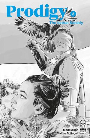 Prodigy Icarus Society #3 CVR B BUFFAGNI B&W (MR) cover