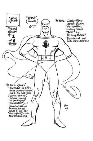 Space Ghost #3 CVR T FOC TOTH MODEL SHEET VIRGIN cover
