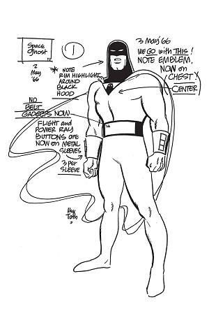 Space Ghost #1 CVR U FOC TOTH MODEL SHEET cover