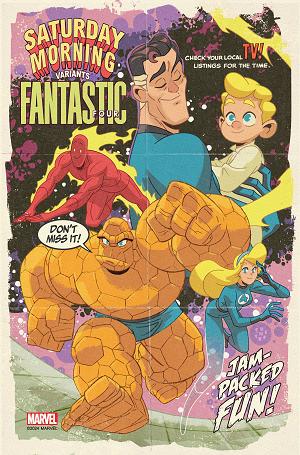 Fantastic Four #33 SEAN GALLOWAY SATURDAY MORNING cover