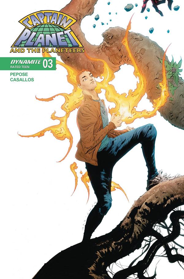Captain Planet #3 variant cover by Jae Lee
