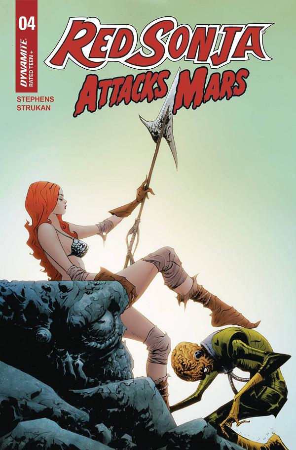 Red Sonja Attacks Mars #4 variant cover by Jae Lee