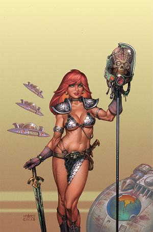 Red Sonja Attacks Mars #4 CVR D LINSNER LTD VIRGIN cover