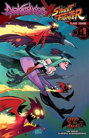 Darkstalkers X Street Fighter Blood Throne #1 CVR B cover