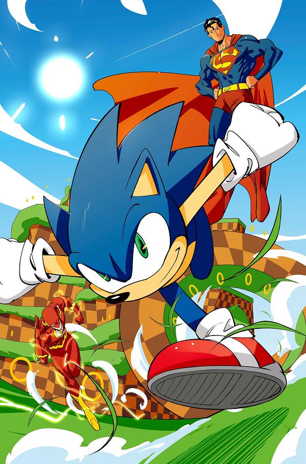 Dc X Sonic The Hedgehog #4 CVR B (OF 5) CVR B DANIELE DI NICUOLO CARD STOCK cover